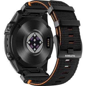 Bandletic Compatible with Garmin Fenix 8 47mm 7 6 Watch Band - 22mm Quick Fit Rugged Nylon Replacement Band for Fenix 7 6 Pro/5 Plus/Instinct 2 3 E 45mm/Forerunner 970 965/Approach S70 S62/Epix Pro
