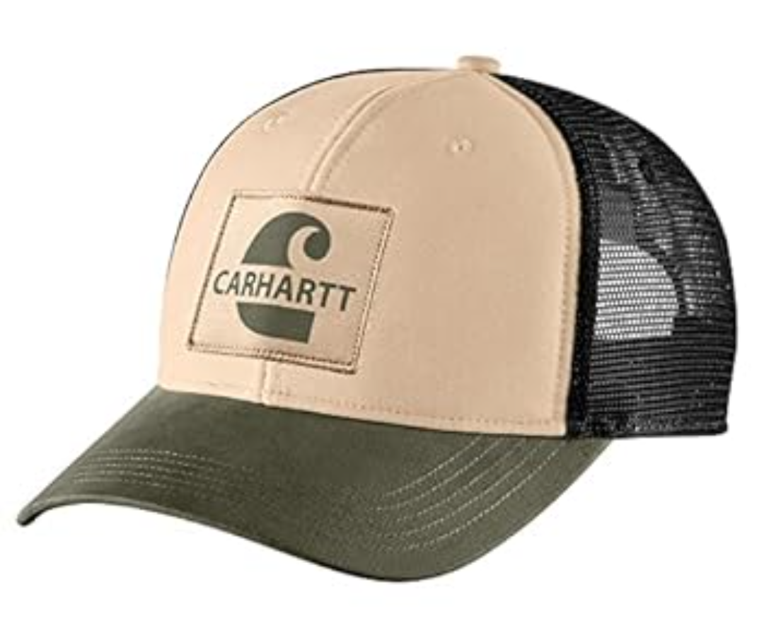 Carhartt Men's 105692 Canvas Mesh-Back Logo Graphic Cap