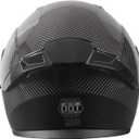 SPARK DOT Approved Modular Flip-Up Dual Visor Motorcycle Full Face Helmet for Adults Men & Women (Carbon Fiber, X-Large)