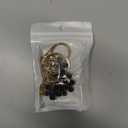 3 x Initial Letter Keychain for Women with Cute Flower Charm  Alphabet Keyring for Keys, Purse, Bags, Backpack & Handbag (Black)