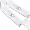White Adjustable Curtain Rod Brackets (Set of 10) Drapery Rod Bracket for 3/4 or 5/8 Inch Rod, Curtain Rod Holder, Curtain Hardware Brackets, Single Rod Bracket1 1