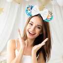 YUNISS Mouse Ear Headbands,Sparkle Mouse Ears Headband for Women Girls Cartoon Princess Costume Cosplay Decoration