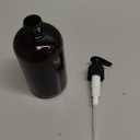 JUVITUS Amber 4 oz / 120 ml Boston Round PET Plastic Empty Bottles (BPA Free) with (11 pack, Black Lotion Pump)