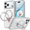 TORRAS Q3 Spin for iPhone 17 Pro Max Case with 360 Magnetic Stand, Fit for MagSafe, Camera Control, 4X Military-Grade Shockproof Case for iPhone 17 Pro Max Phone Case with Stand, Mist Grey