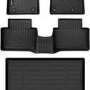 Floor Mats & Cargo Liner Custom for Mazda 3 2025 2024 2023 2022 2021 2020 2019(Only Fits Hatchback Models) All Weather Protection TPE Floor Liners Front & Rear Row Full Set Accessories - Black