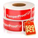 500-Pack Tamper Proof Stickers 1x3  Strong Adhesive for Tamper Detection and Package Protection | Durable, Easy-to-Apply Labels for Sealing Boxes, Containers, Envelopes, Documents and Other Surfaces