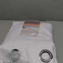 BGment Thermal Insulated 100% Blackout Curtains for Bedroom with Black Liner, Double Layer Full Room Darkening Noise Reducing Grommet Curtain (60 x 63 Inch, White, 2 Panels)