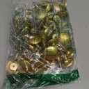 50 Pack Gold Round Cabinet Knobs 1-1/6 Inch (30mm) Drawer Knob Bulk Set/Hollow Inside/Lightweight Cabinet Rustproof Dresser Knobs with Screws Modern Decorative for Kitchen Cabinets Dresser