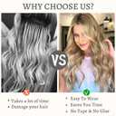 Clip in Hair Extensions 24 Inch 8PCS Wine Red Long Wavy Synthetic Hair Extensions Clip ins Thick Double Weft Hair Clip Extensions for Women