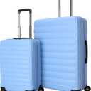 TRIPS EON 2-Piece Hardside 8-Wheel Spinner Luggage Set: 20" Carry-On & 28" Checked Suitcase Size Luggage, Ashleigh Blue