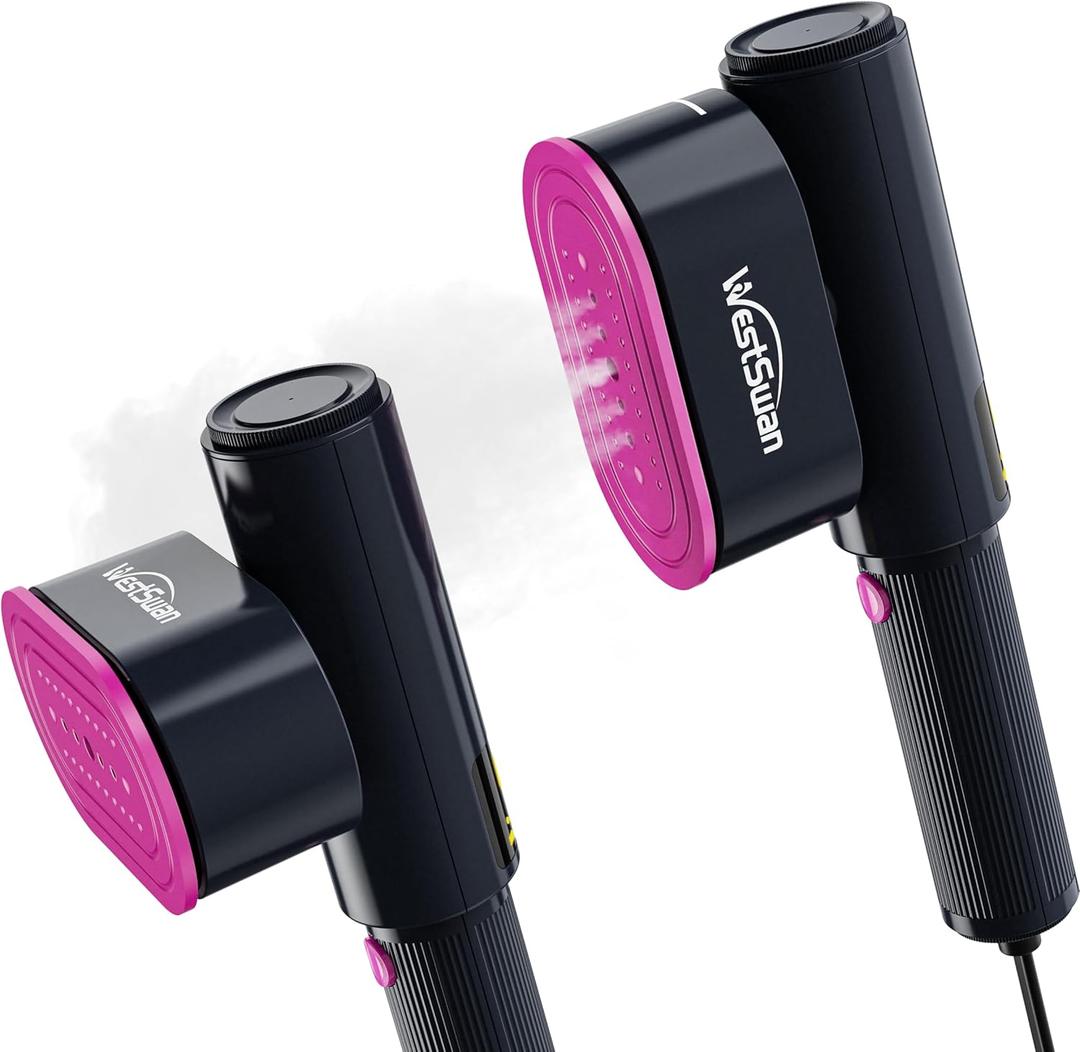 Portable Travel Steamer for Clothes, Fast Wrinkle Remover Garment Steamer for Home & Travel, 2-in-1 Iron & Steam with 90Rotatable Head, Handheld Iron Steamer