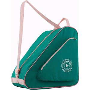 Skate Bag for Ice, Inline, Roller & Quad Skates - Kids & Adults (Green/Pink)