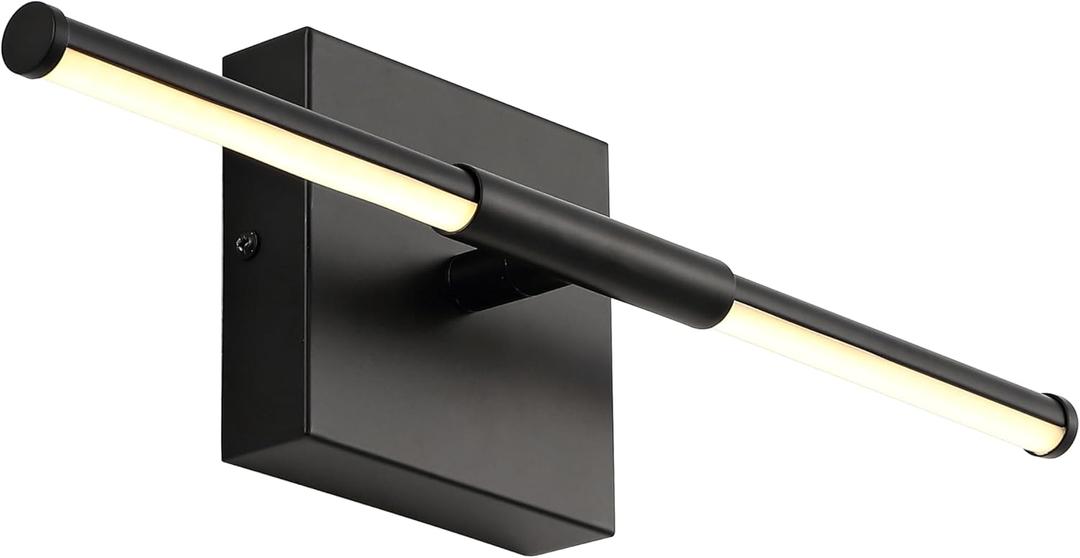 JONATHAN Y JYL7039C Makena 16.25" Modern Minimalist Dimmable Integrated LED Metal Wall Sconce, Bedroom, Bathroom, Living Room, Dining Kitchen, Black