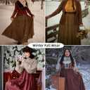 Scarlet Darkness Tiered Maxi Skirts for Women 2026 Summer Beach Flowy Renaissance Long Skirt with Pockets (Green, XXL)