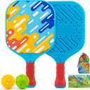 Outdoor Toys for Kids Pickleball Paddles - Outside Beach Yard Games Toy for Kid Ages 4-5-6-7-8-12 Year Old Boys & Girls Gifts, Balls Set of 2, Lightweight & Durable Grip for Small Hands, Beginner