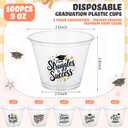 Jingmore 100 Pieces Graduation Cups 2026 Black Gold Disposable Plastic Graduation Cups for Class of 2026 Grad Party Decorations Celebrations Supplies (9 oz)