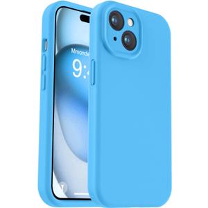 Vooii Compatible with iPhone 15 Case, Upgrade Defender Liquid Silicone, [Enhanced Camera Protection] [Soft Anti-Scratch Microfiber Lining] Shockproof Phone Case for iPhone 15 6.1 inch - Blue