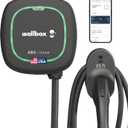 Wallbox Pulsar Plus Level 2 EV Charger 48 Amp - 11.5kW 240V Wall Home EV Charger - J1772 25ft Cable - Outdoor and Indoor EVSE - Energy Star and UL Certified - Assembled in USA - Matte Black