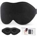 Sleep Mask for Side Sleeper Women Men, Eye Mask for Sleeping Light Blocking, 3D Contoured Cup Sleeping Mask, Soft Breathable Sleep Eye Mask with Adjustable Elastic Strap for Travel