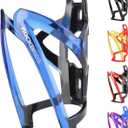 ROCKBROS Bike Water Bottle Holder Ultra-Light Bicycle Bottle Cages with Screws Tool, Universal Bike Cup Holder Rack for Road MTB Bikes (Blue-Black)