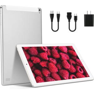 10.1 inch Android Tablet with SIM Card Slot, WiFi HD Display Andorid 10 Tablets, IPS 800 * 1280, Camera 500w, Type-c Charging Port-2GB+32GB, 5000 mAh Battery (P10-6735)