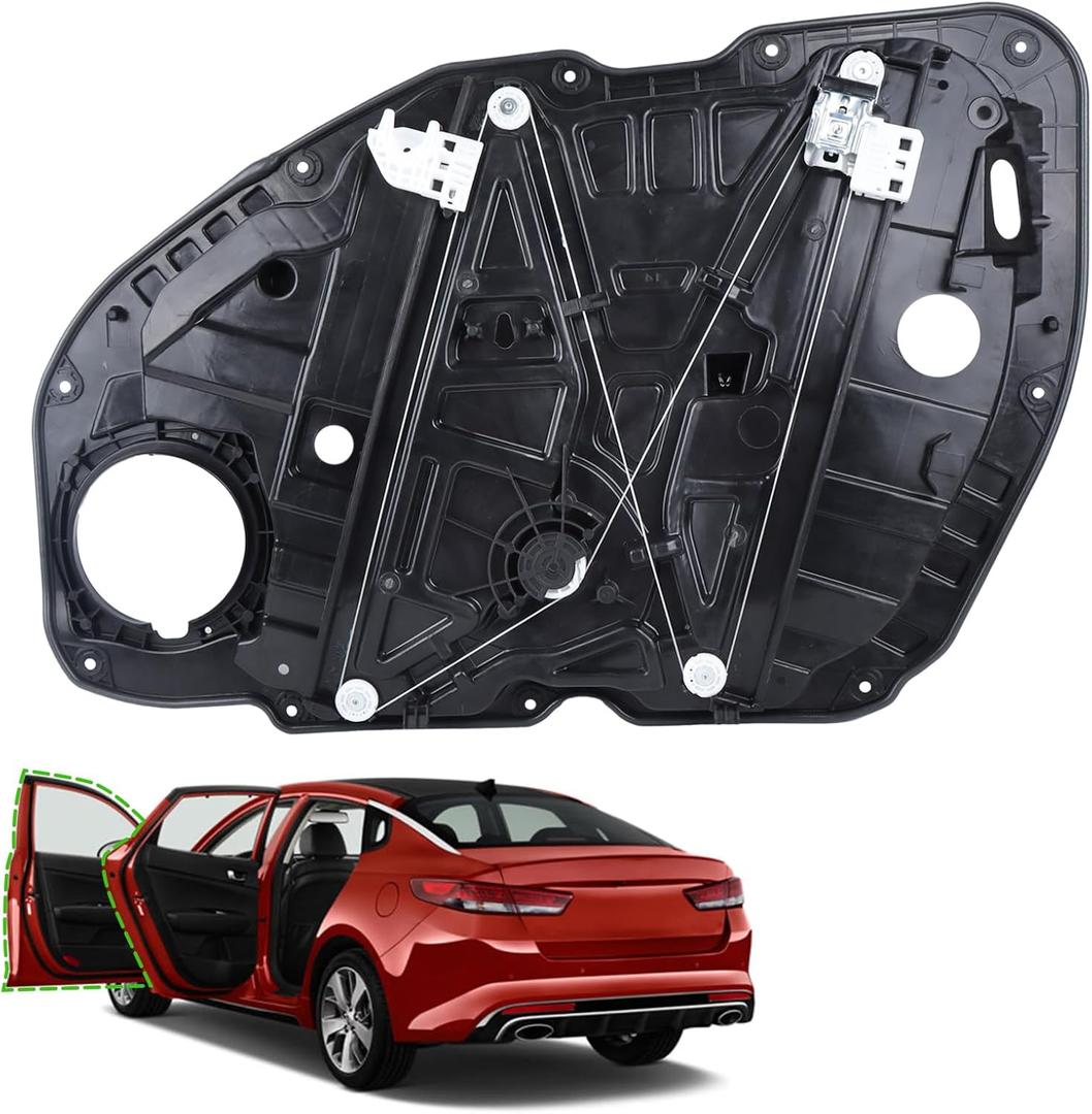 Front Left Driver Side Power Window Regulator with Panel w/o Motor Compatible for 2016-2021 KIA Optima 82471-D4000