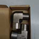 1/2" NPT Female x 1/2" NPT Male 90 Degree Street Elbow Pipe Fitting, 304 Stainless Steel Forged Barstock Street Elbow Adapter, Heavy Duty 5800PSI Pipe Fitting Connector (male x female,1/2")