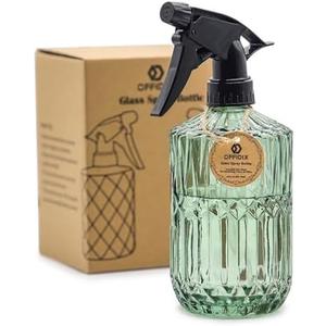 OFFIDIX Fine Mist Plant Mister,Handheld Pressure Glass Spray Bottles,0.43L/15.17oz Watering Can with Adjustable Nozzle for Outdoor Indoor Gardening and Cleaning Work(Light Green)