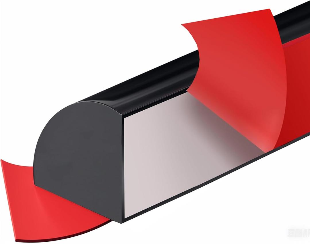 3/4Flexible Quarter Round Molding Peel And Stick Rubber Trim Molding 9.84Ft Double-Sided Self-Adhesive Strips.DIY For Wall Seams, Floor Edges, Fireplaces, Bathroom Bathtubs, Countertops 118inch Black (118nch)