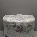 Sanracie Oversized Queen Quilt Bedspread Set(102"x118"), 100% Cotton Floral Quilted Set 3Pcs Yellow Wild Flower Botanical Printed Pattern Bedding Set for All Seasons