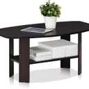 Furinno Simple Design Coffee Table, Dark Walnut