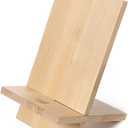 Bamboo Cell Phone Stand Cell Phone Stand for Desk Solid Wood Stands Wooden Holder Portable Wood Holder for Bed Compatible with Smart Tablet Desk with Charging Hole