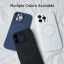 ZhyzRhsm Magnetic for iPhone 15 Pro Case Compatible with Magsafe Full Lens Protection, Silicone Cover Inner Lining Shockproof Phone Case for iPhone 15 Pro Black