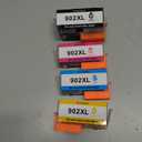 902XL Cartridges Replacement for HP 902 XL Ink Cartridges Work for 6963 6964 6978 6970 6960 6975 6962 6968 6954 6951 6956 6961 6958 6950 Printers T0A39AN 4-Pack Cyan Magenta Yellow Black