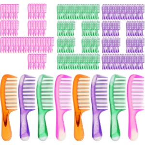 400 Bulk Individually Wrapped Hair Combs Disposable Colorful Hair Combs Bulk for Hotel Shelter Homeless Nursing Home Charity Church