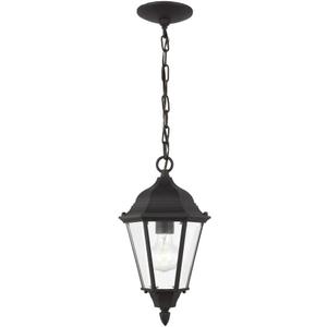 Generation Lighting 60938-12 1-Light Bakersville Traditional Outdoor Pendant Light Fixture Black 60938-12, Modern Ceiling Light Fixture for Home Dcor, Outdoor Light Fixture for Porch Dcor
