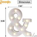 Ampersand Symbol Marquee Letter Lights Alphabet Light Up Sign for Wedding Home Party Bar Decoration &