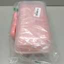 Cute Hair Accessories Organizer 3-Layers Kids Jewelry Storage Box Plastic Hair Accessories holder for Girls (Pink, 10.8 x 5.7 x 5.9 Inch)