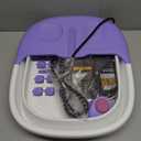 Medical king Foot Spa with Heat and Massage and Jets Includes A Remote Control A Pumice Stone Collapsible Foot Spa Massager with Heat and Massage Bubbles and Vibration (Blue)