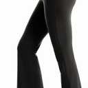 Maxbee Flare Yoga Pants with Pockets for Women, V Crossover Flare Leggings Tummy Control, High Waist Bootcut Yoga Leggings (Medium, Black)