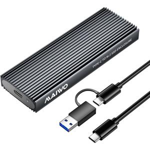 MAIWO M.2 NVMe SATA SSD Enclosure, 10Gbps USB 3.1 Gen2 with UASP Trim, Tool-Free PCIe NVMe NGFF SATA SSD Reader, Supports 2230/2242/2260/2280 M/B+M Key Up to 8TB
