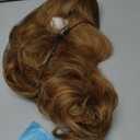 HAIRCUBE Blonde Wig with Bangs for Women Long Wavy Hair Wig Blonde Wig Curly Wavy Synthetic Wigs for Girls Daily Party Use