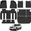 Floor Mats for 2009-2017 Chevy Traverse 7 Seats/Captain Seat | /2008-2017 Buick Enclave Trunk Mat and 2nd/3rd Backrest Mat All Weather TPE Protector Interior Accessories Floor Liners