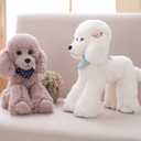 Poodle Plush Toys, Soft and Cute Poodle Plush Toys, Pillows, Cushions, the Best Gift for Your Family and Friends. 1 pc. (White 12 inches)