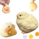 2pcs Squishy Hamster Toy,Chick Squeeze Toys,Cute Squishy Hamster Fidget Toy, Realistic Chick Toys,Stress Relief Gift for Adults & Kids(Hamster+Chick)