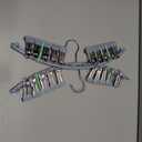 Volnamal Legging Organizer for Closet, Metal Yoga Pants Hanger w/Rubber Coated 2 Pack w/10 Clips Hold 20 Leggings, Hangers Space Saving Hanging Closet Organizer for Closet Organizers and Storage, Grey