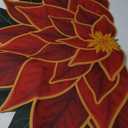 Hoolerry Christmas Poinsettia Doormat Christmas Poinsettia Rug Floral Decorative Doormat Non Slip Winter Door Mat Outdoor Rug for Indoor Xmas Holiday Bedroom Home Decoration(35.4 x 23.6 Inch)