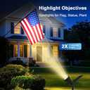 6 Pack Solar Lights Outdoor Waterproof IP65,Warm White Light,2 Lighting Modes,Solar Powered Spotlights for Yard Garden Solar Spot Lights for Flag Landscape Auto On/Off