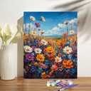 Flowers Paint by Numbers Kit for Adults Beginner Floral Oil Painting Kit Adult Paint by Number Kits on Canvas Wildflower DIY Painting for Beginners Art by Numbers for Gifts Home Wall Decor 16x20 Inch (YF037)