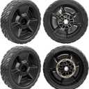 Lawn Mower Wheels Kit 8" Compatible with Honda HRN216 Walk Behind LawnMower, Front Wheels 44710-VR8-N00ZA and Rear Wheels 42710-VR8-N00ZA